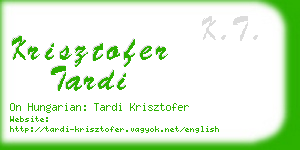 krisztofer tardi business card